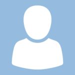Classic grey person silhouette in a circle. Clean, professional.