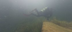Diver gliding over the lakebed at Leybourne Lakes